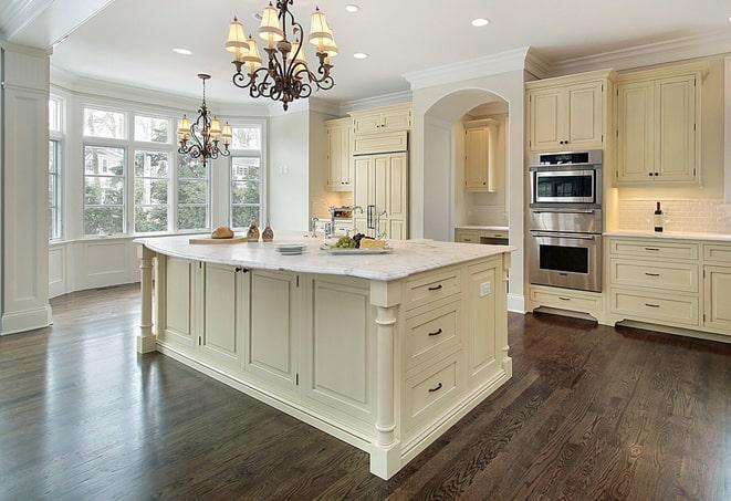 elegant laminate floors in a classic dining room in Bellbrook, OH